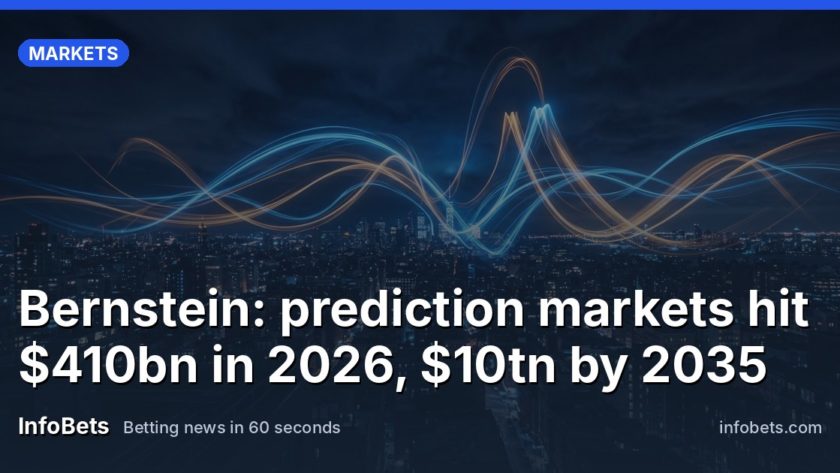 Bernstein: prediction markets hit $410bn in 2026, $10tn by 2035