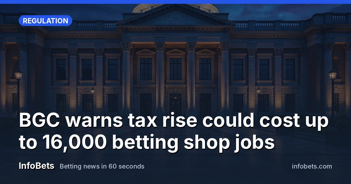 BGC warns tax rise could cost up to 16,000 betting shop jobs