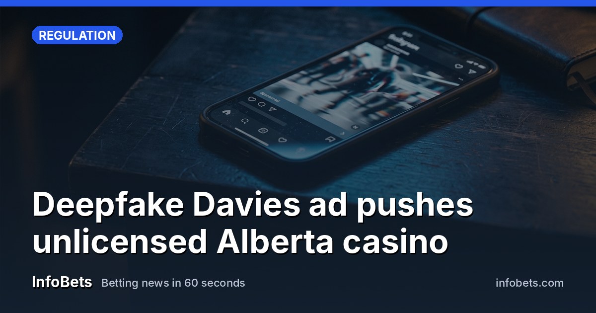 A smartphone screen showing an Instagram gambling ad with a blurred AI-generated video.