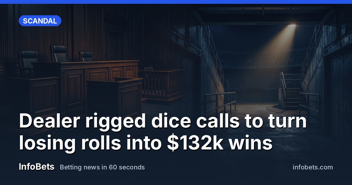 Dealer rigged dice calls to turn losing rolls into $132k wins