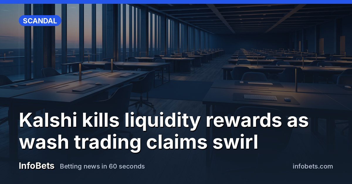 Rows of dark desks stretch across a vast floor as twilight fills tall windows, each workstation bare and silent, the air heavy with the weight of markets paused.