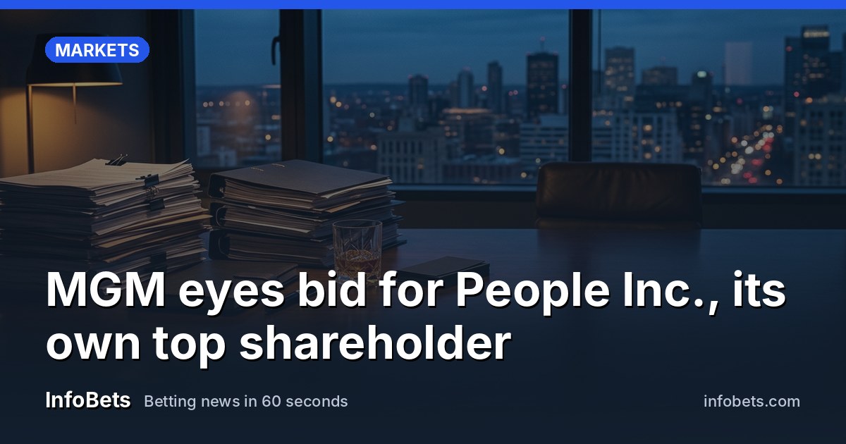 A boardroom table with two stacks of corporate filings & a city skyline visible through the window at dusk.