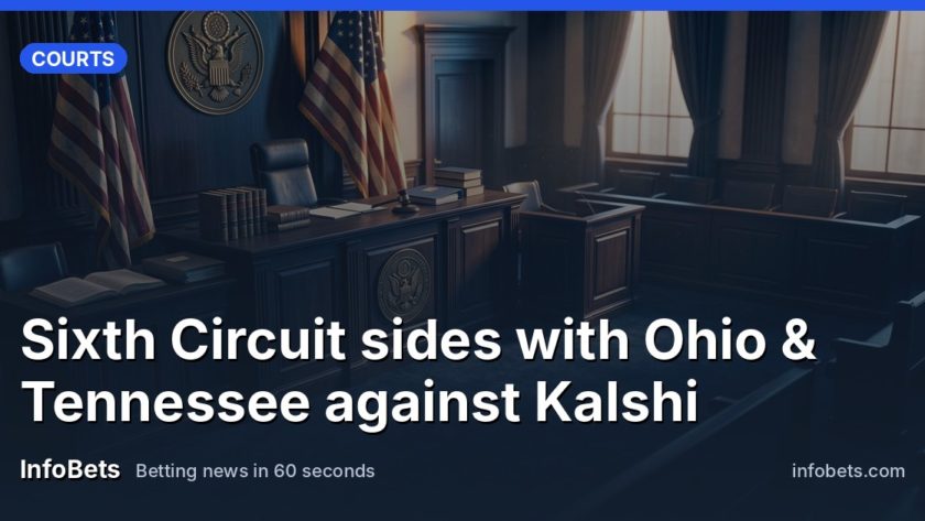 An empty federal courtroom with an American flag beside the judges' bench.