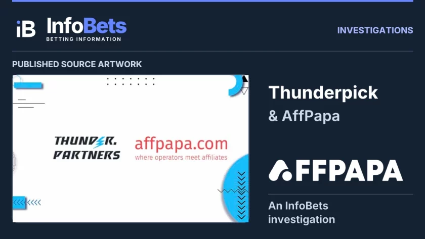 InfoBets investigation into Thunderpick & AffPapa, with the complete historical artwork published by AffPapa clearly labelled as source material.