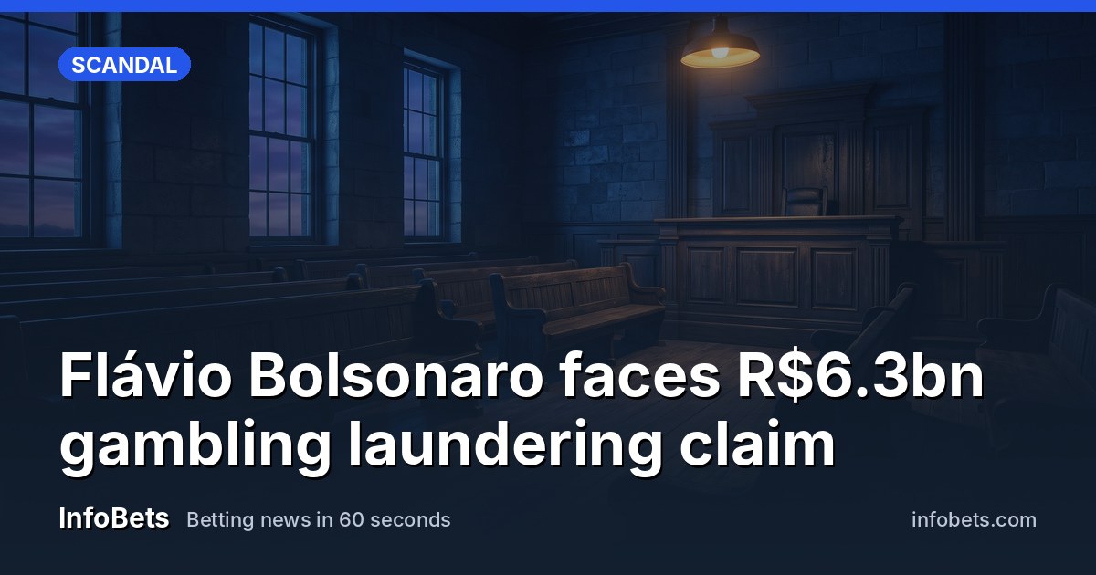 Flávio Bolsonaro faces R$6.3bn gambling laundering claim