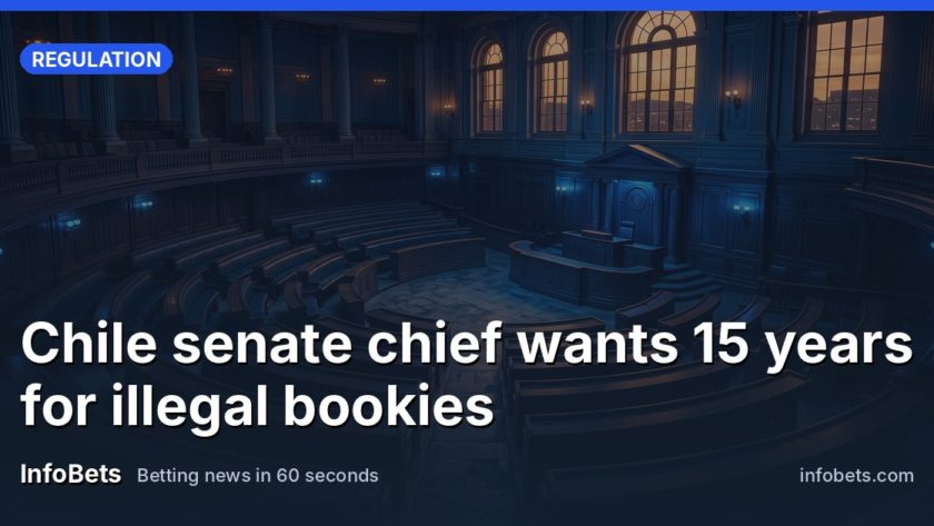 An empty senate chamber with rows of wooden benches at dusk, no documents or signage visible.