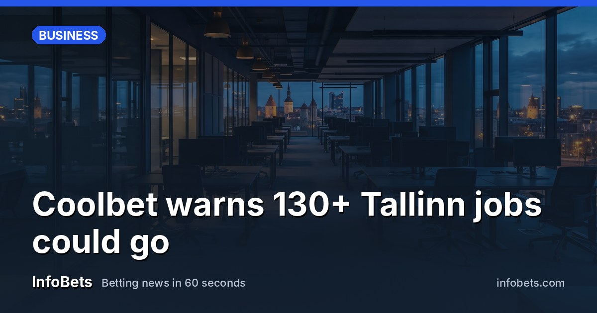 An empty modern office floor in Tallinn at dusk, rows of unlit desks & quiet corridors.