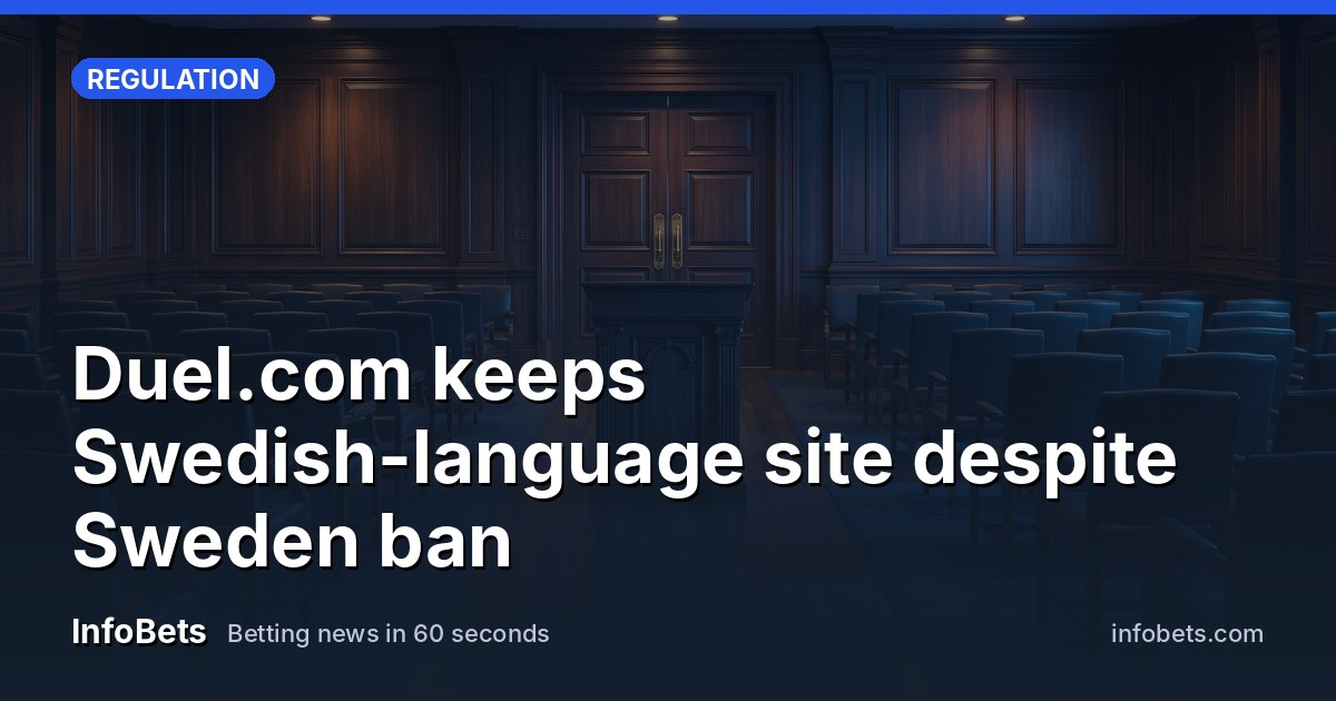 Duel.com keeps Swedish-language site despite Sweden ban