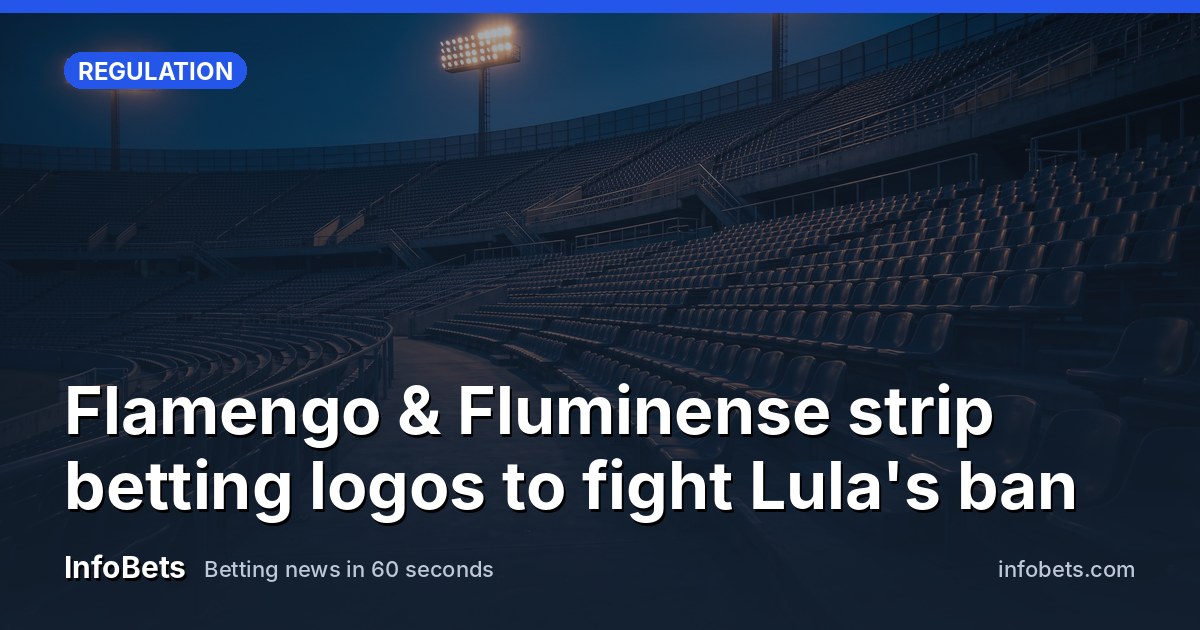 An empty Maracanã-style stadium stand at dusk with floodlights on, no branding visible.