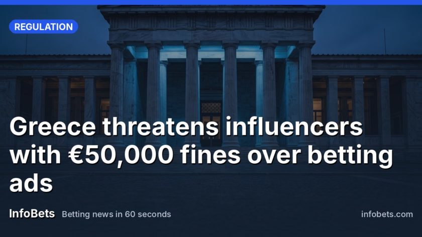 An empty Athens government building facade at dusk with marble columns & no visible signage.