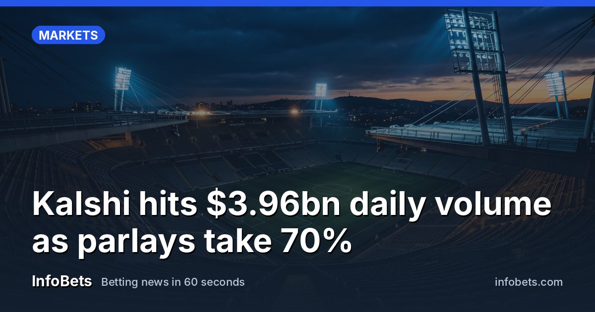 An empty stadium at dusk with floodlights on, seen from an upper tier.