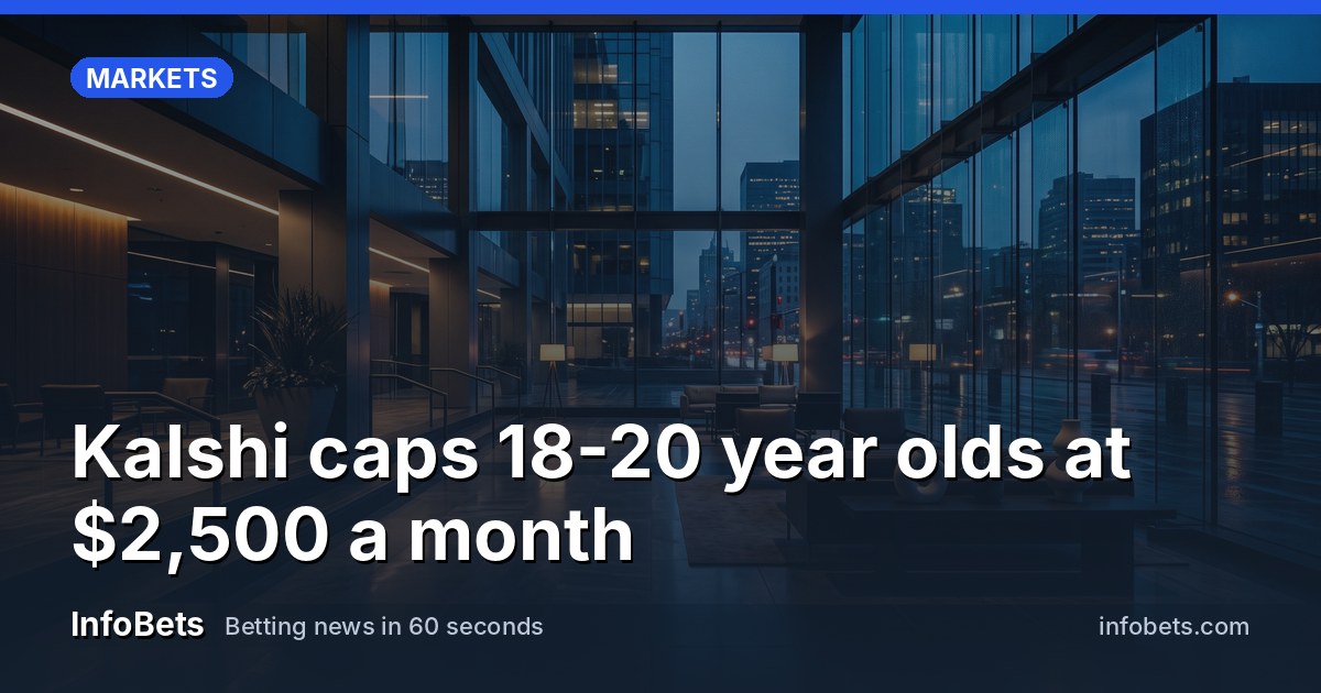 Kalshi caps 18-20 year olds at $2,500 a month
