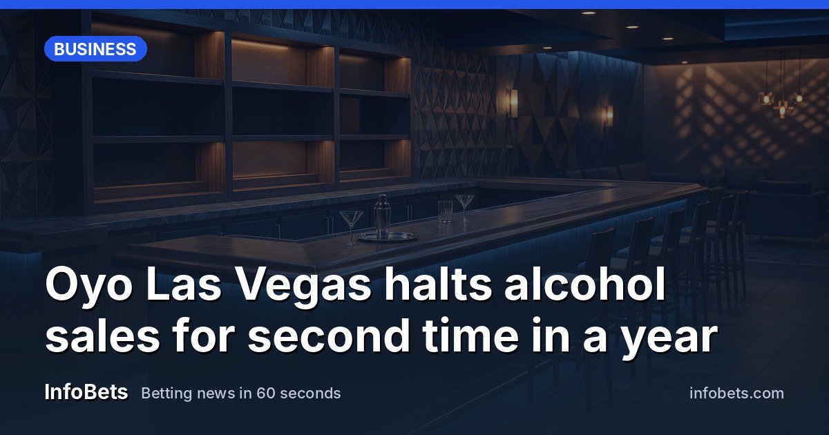An empty hotel bar counter at an off-Strip Las Vegas casino, bottles absent from the shelves, no people in frame.