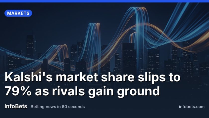 Abstract rising & falling ribbons of blue and amber light over a dark city skyline at night.