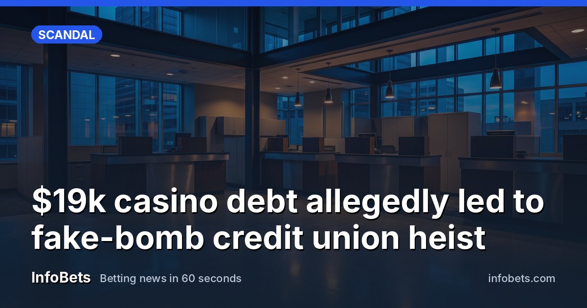 An empty credit union lobby at dusk with blank teller counters & no signage visible.