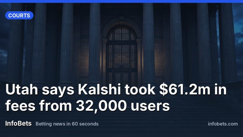 Utah says Kalshi took $61.2m in fees from 32,000 users